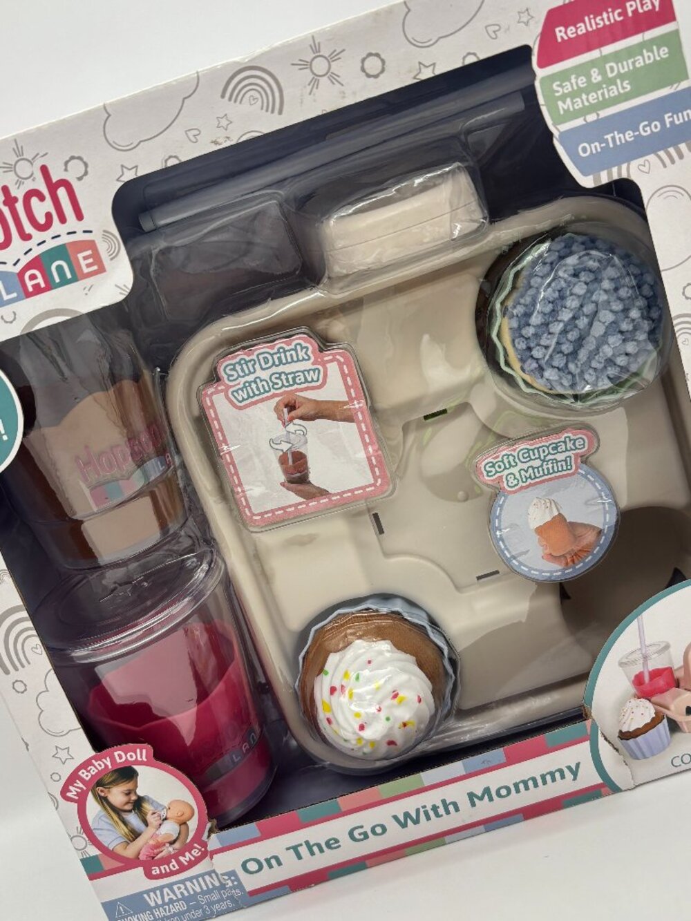 Hopscotch Lane on the Go with Mommy Doll Food Toy Play Set, 11 Pieces NEW